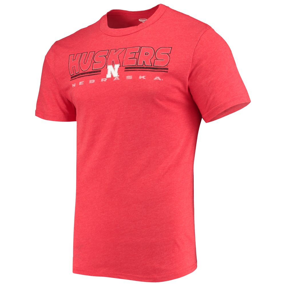 Men's Concepts Sport Heathered Charcoal/Scarlet Nebraska Huskers Meter T-Shirt & Pants Sleep Set