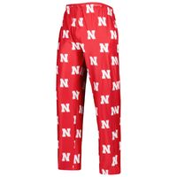 Men's Concepts Sport Scarlet Nebraska Huskers Logo Flagship Allover Print Pants