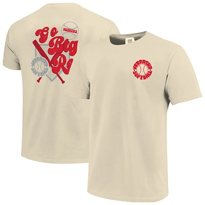 T-shirt crème pour homme avec phrase de softball des Nebraska Huskers