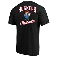 Men's Fanatics Black Nebraska Huskers Big & Tall 2-Hit T-Shirt