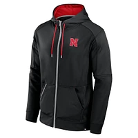 Men's Fanatics Black Nebraska Huskers Defender Full-Zip Hoodie