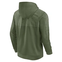 Fanatics Olive Nebraska Huskers OHT Military Appréciation Pochoir Pull à capuche pour hommes