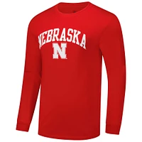 T-shirt à manches longues Fanatics Scarlet Nebraska Huskers Core pour hommes