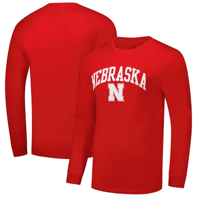 T-shirt à manches longues Fanatics Scarlet Nebraska Huskers Core pour hommes