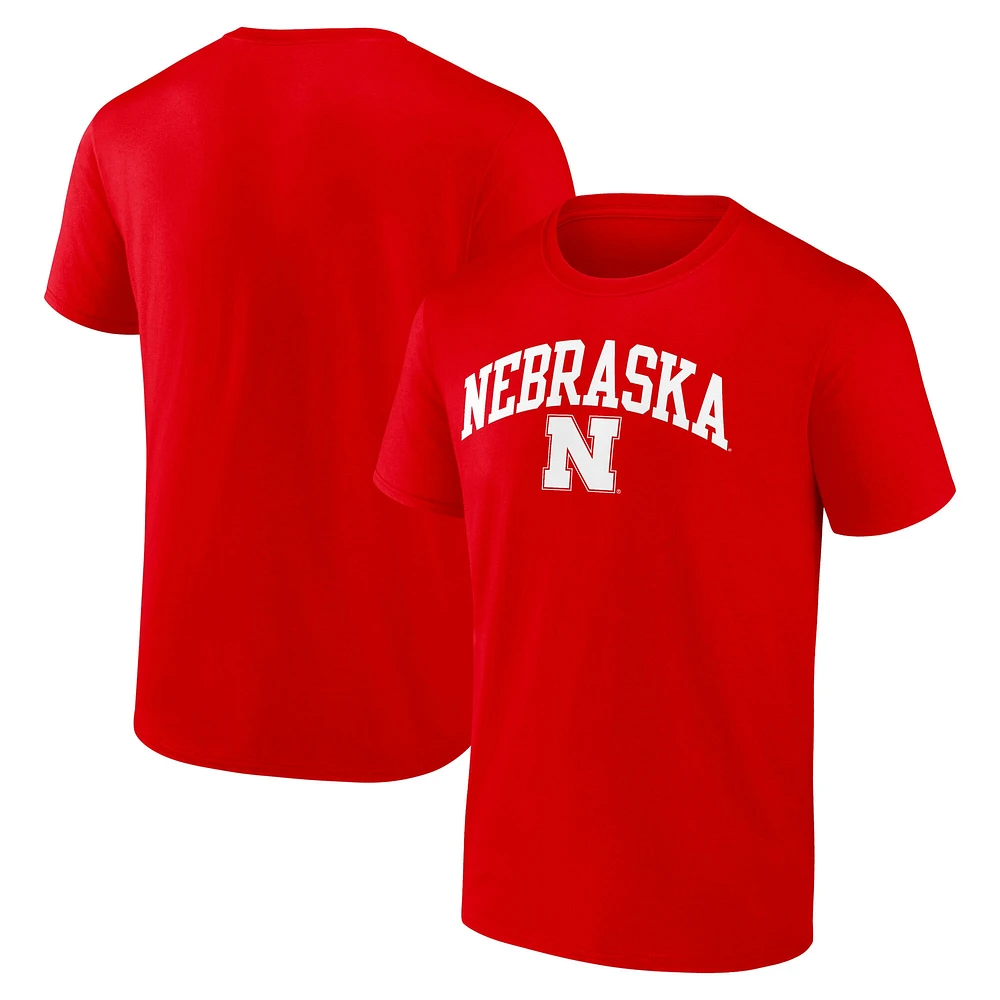 Men's Fanatics  Scarlet Nebraska Huskers Core T-Shirt