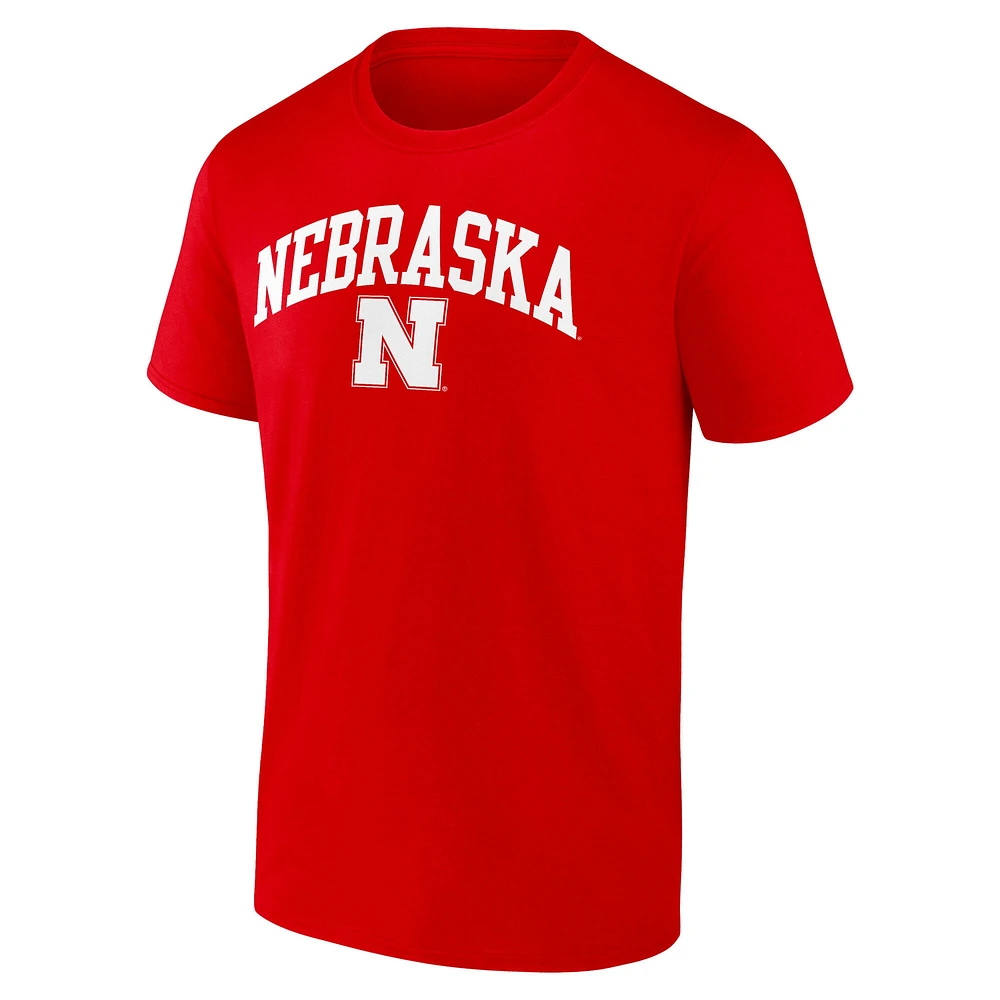 Men's Fanatics  Scarlet Nebraska Huskers Core T-Shirt