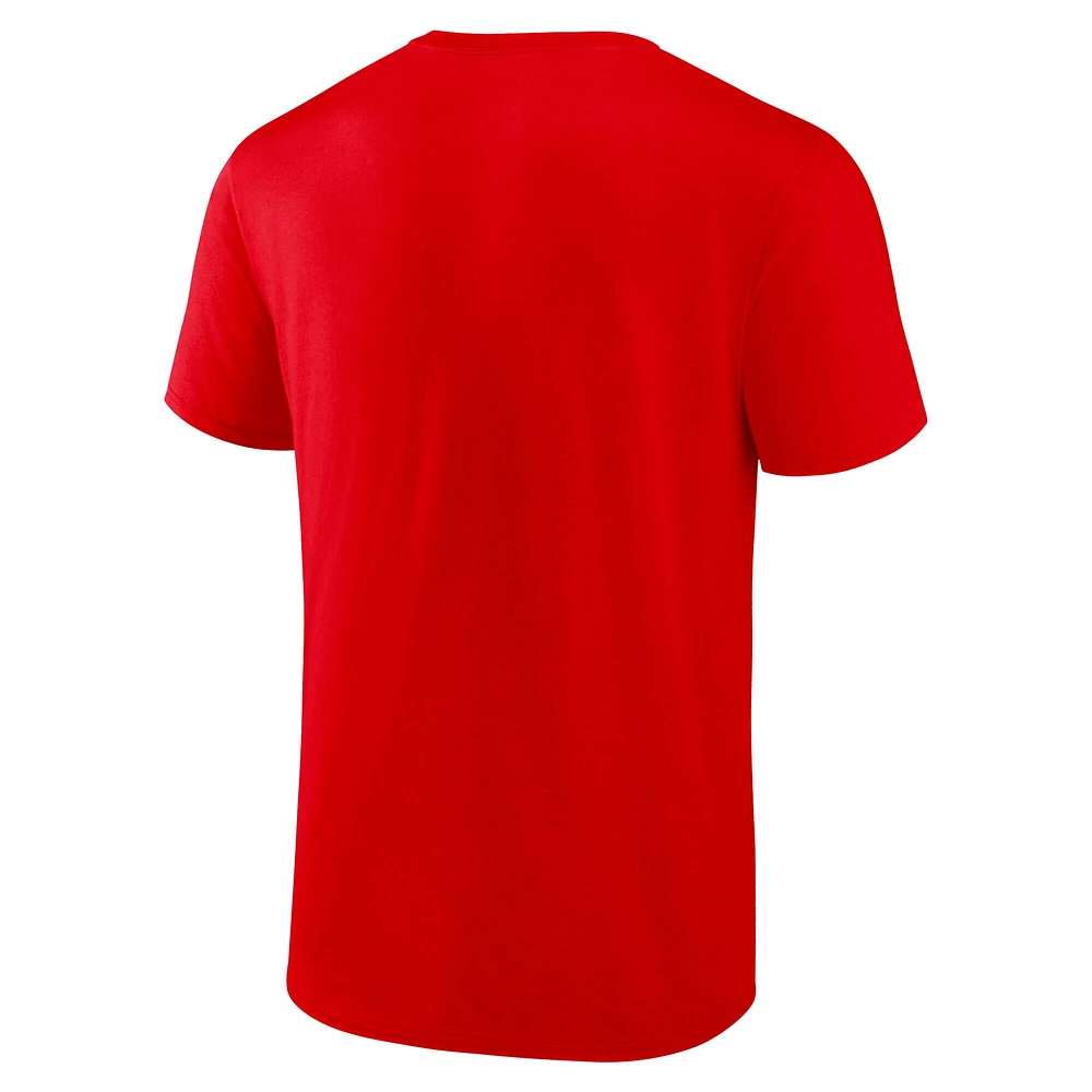 Men's Fanatics  Scarlet Nebraska Huskers Core T-Shirt