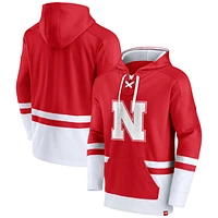 Men's Fanatics Scarlet Nebraska Huskers First Battle Pullover Hoodie