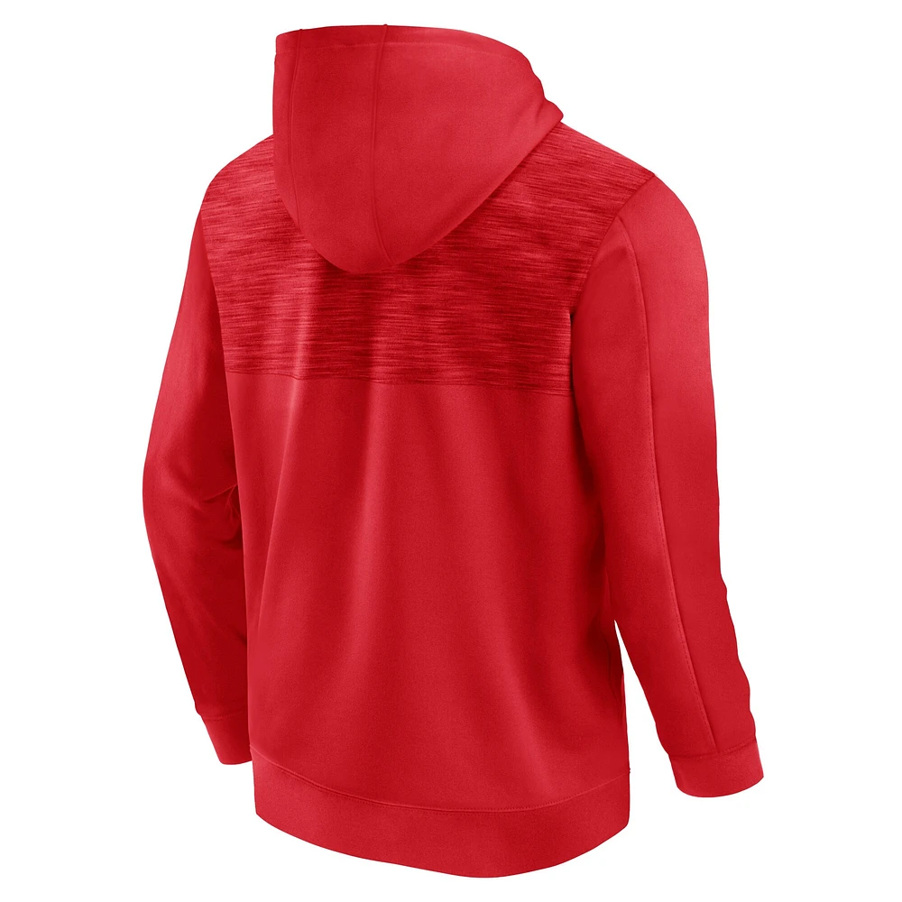 Men's Fanatics Scarlet Nebraska Huskers Power Index Full-Zip Hoodie