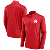 Haut à quart de zip Fanatics Scarlet Nebraska Huskers Underdog Mindset pour hommes