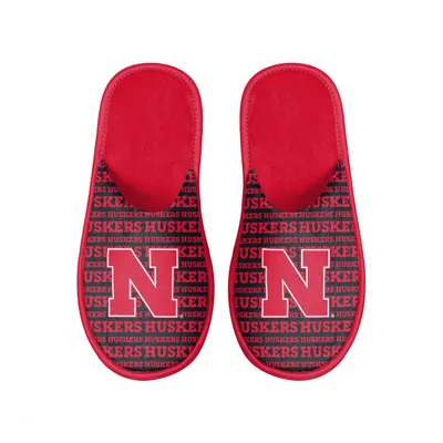 Men's FOCO Scarlet San Francisco 49ers Team Stripe Memory Foam Slide Slippers Size: Medium