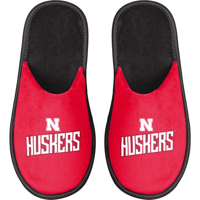 Chaussons à glissière FOCO Nebraska Huskers pour hommes