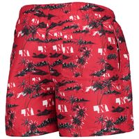 Men's FOCO Scarlet Nebraska Huskers Island Palm Swim Trunks