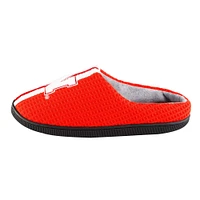 Chaussons à glissière en mousse mémoire de forme FOCO Scarlet Nebraska Huskers pour hommes