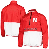 Haut à demi-zip G-III Sports by Carl Banks Scarlet Nebraska Huskers Cornerman pour hommes