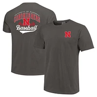 T-shirt de baseball graphite Nebraska Huskers pour hommes, couleurs confortables