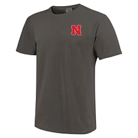 T-shirt de baseball graphite Nebraska Huskers pour hommes, couleurs confortables