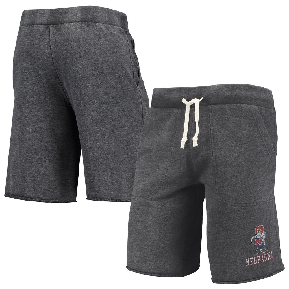 Men's Heathered Black Alternative Apparel Nebraska Huskers Victory Lounge Shorts