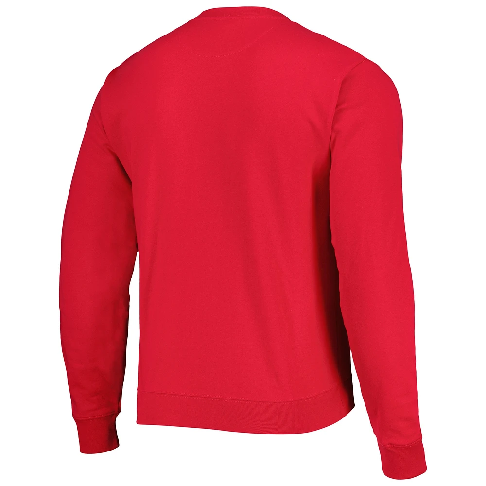 Men's League Collegiate Wear Scarlet Nebraska Huskers 1965 Arch Essential Lightweight Pullover Sweatshirt