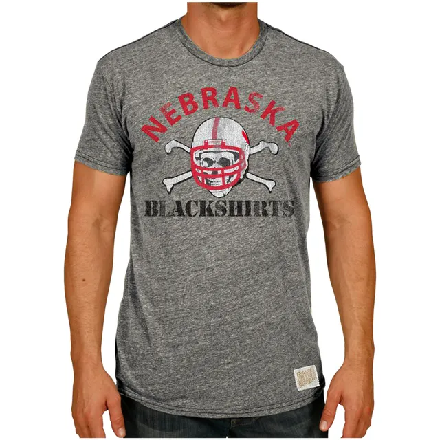 Men's adidas Heathered Gray Nebraska Huskers Vintage Team Logo Tri