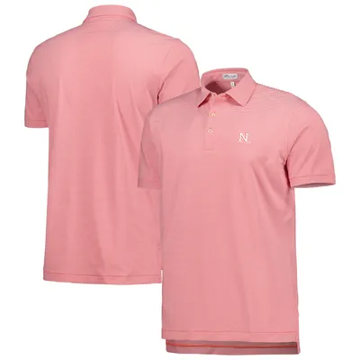 Nebraska Huskers Peter Millar Jubilee Stripe Performance Polo - Scarlet