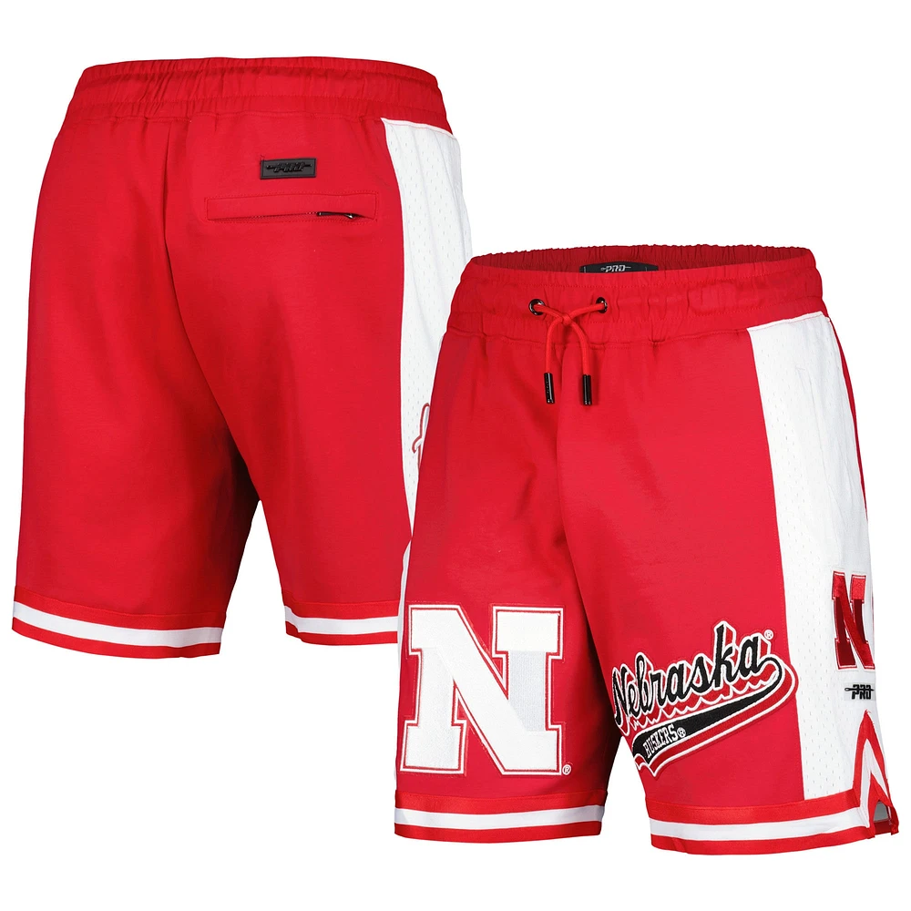 Short Pro Standard Scarlet Nebraska Huskers Script Tail DK 2.0 pour hommes