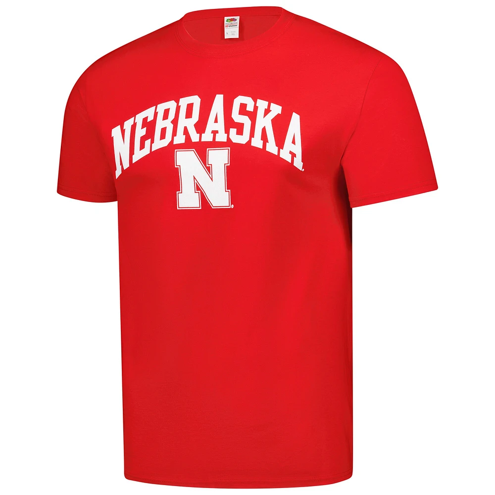 Men's Scarlet Nebraska Huskers Basic Mascot T-Shirt