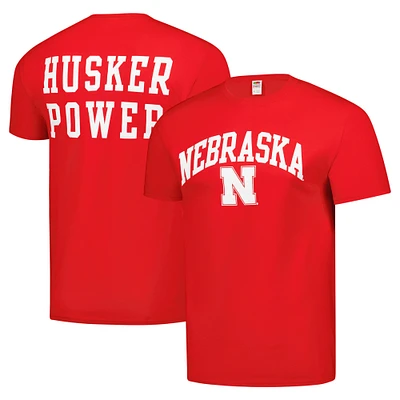 Men's Scarlet Nebraska Huskers Basic Mascot T-Shirt