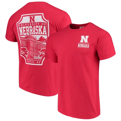 T-shirt écarlate Nebraska Huskers Comfort Colors Campus Icon pour homme