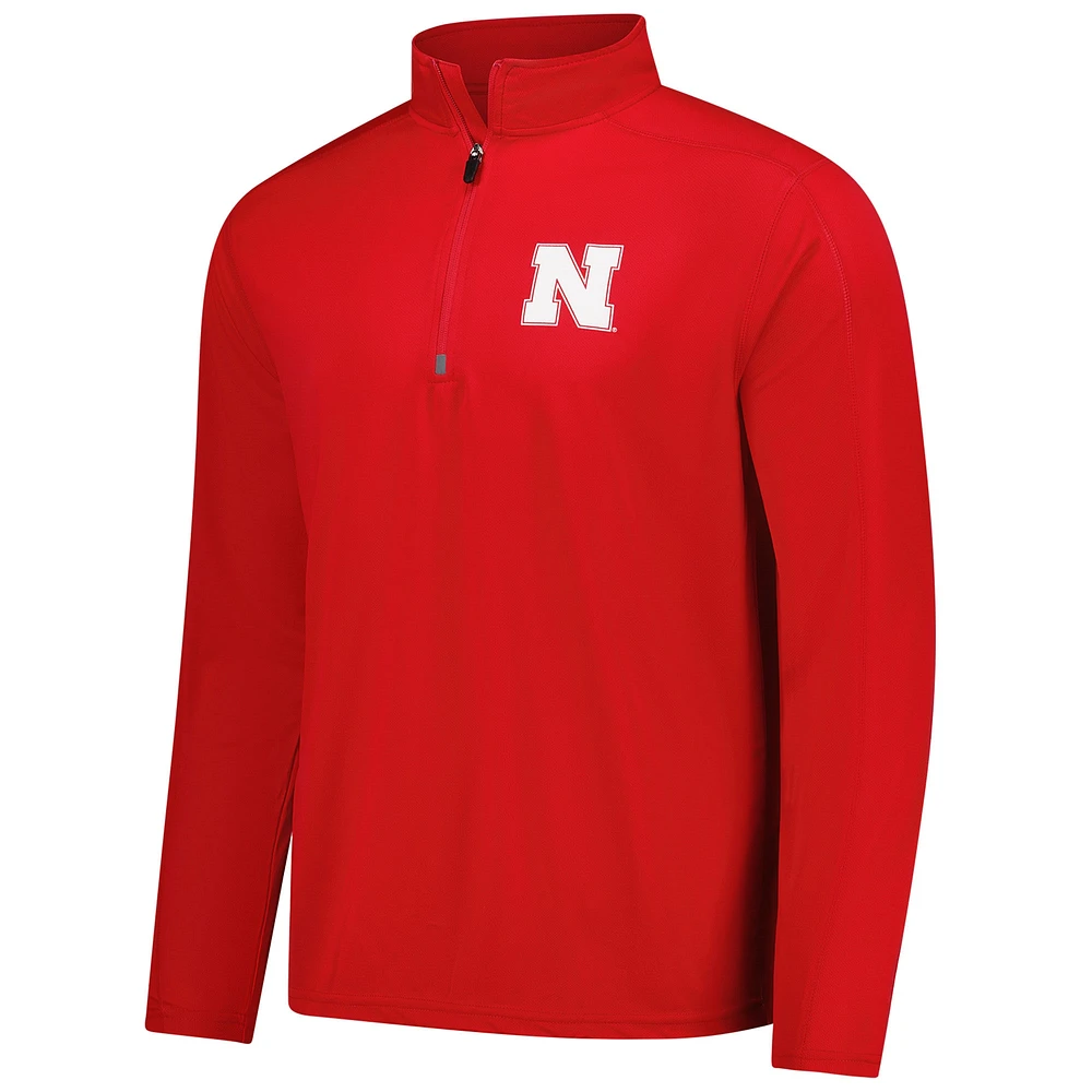 Men's  Scarlet Nebraska Huskers Half-Zip Pullover