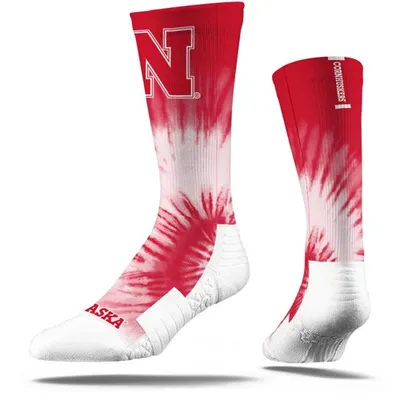 Nebraska Huskers Strideline Tye Dye Crew Socks