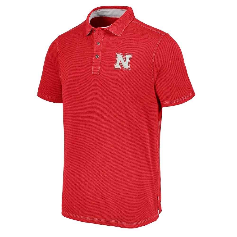 Men's Tommy Bahama Scarlet Nebraska Huskers Paradiso Cove Polo