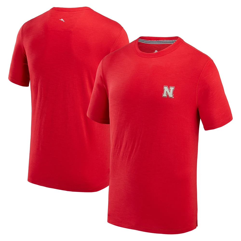 Men's Tommy Bahama Scarlet Nebraska Huskers Sport Bali Beach T-Shirt