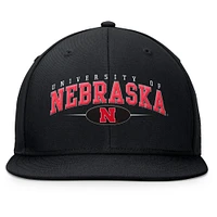 Men's Top of the World Black Nebraska Huskers Bullpen Snapback Hat