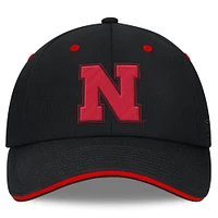 Casquette réglable Top of the World Black Nebraska Huskers Release pour hommes