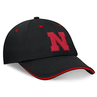 Casquette réglable Top of the World Black Nebraska Huskers Release pour hommes