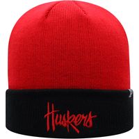 Men's Top of the World Scarlet/Black Nebraska Huskers Core 2-Tone Cuffed Knit Hat