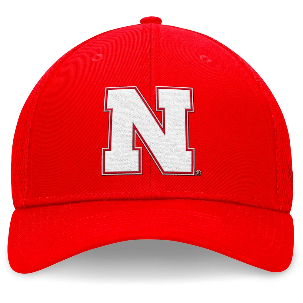 Casquette flexible Top of the World Scarlet Nebraska Huskers Spacer pour hommes