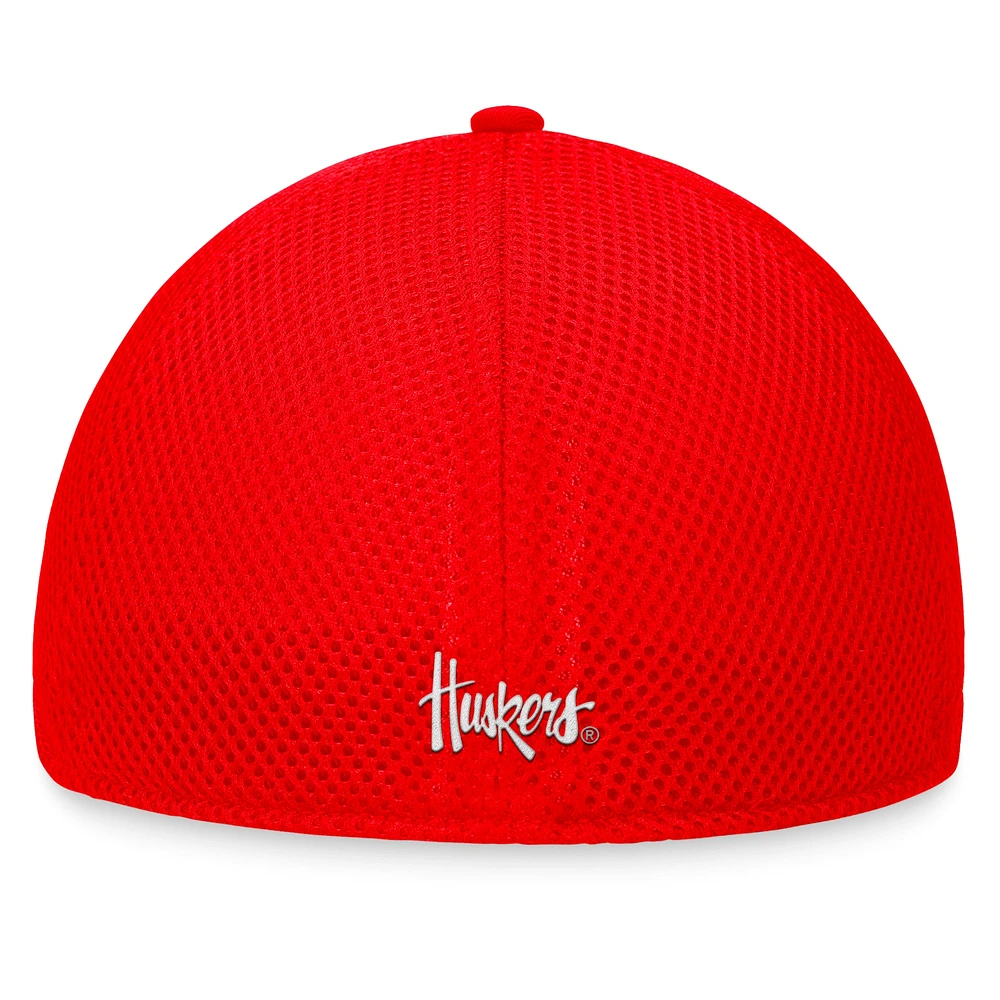 Casquette flexible Top of the World Scarlet Nebraska Huskers Spacer pour hommes