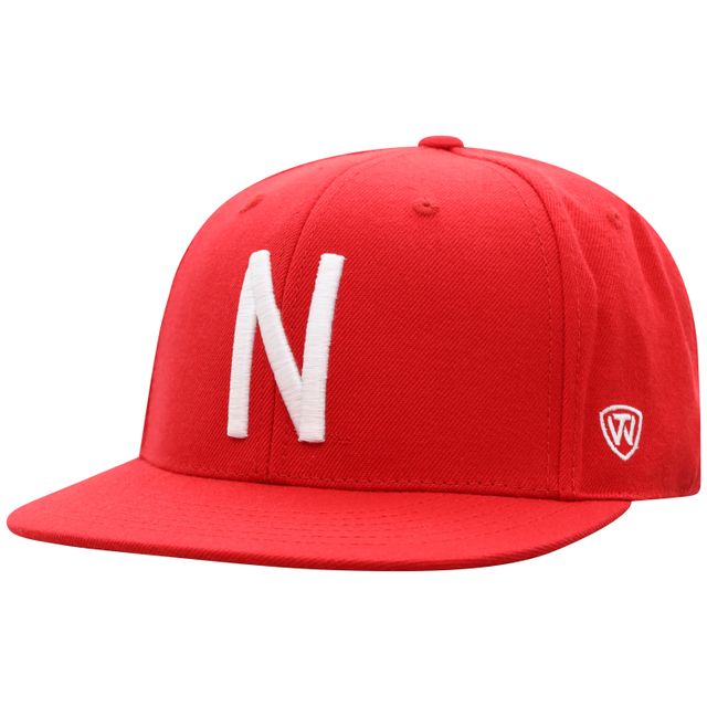 Chapeau ajusté de couleur pour hommes Top of the World Scarlet Nebraska Huskers Team