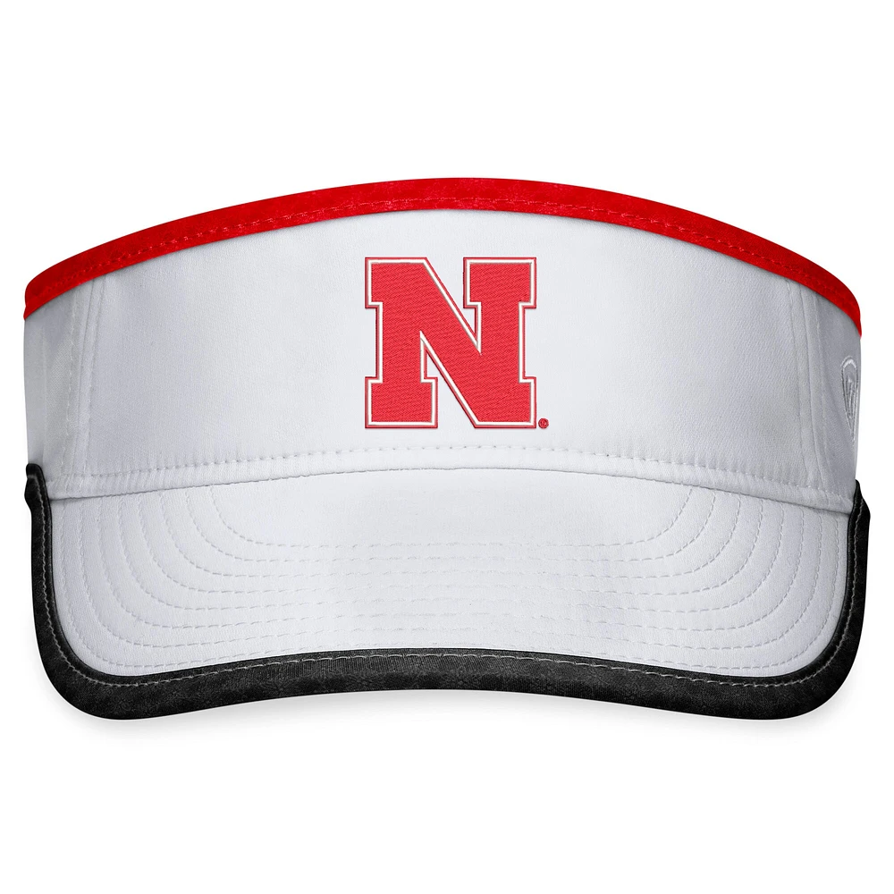 Visière réglable pour homme Top of the World White Nebraska Huskers Daybreak