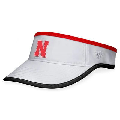 Visière réglable pour homme Top of the World White Nebraska Huskers Daybreak