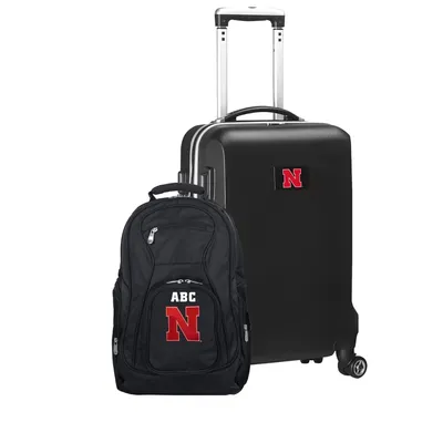 Nebraska Huskers MOJO Personalized Deluxe 2-Piece Backpack & Carry-On Set