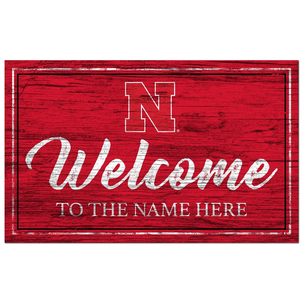 Lids Nebraska Huskers 11 x 19 Personalized Team Color Welcome