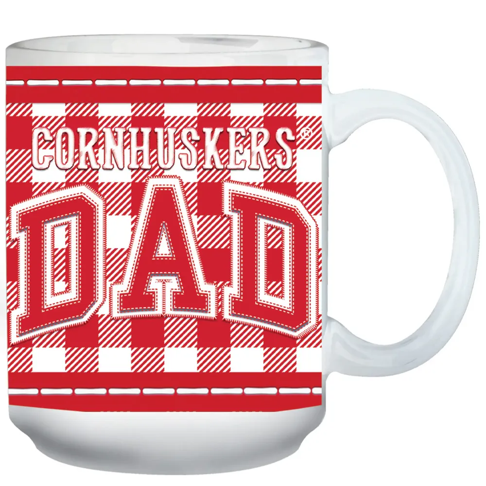 Nebraska Huskers 15oz. Buffalo Plaid Father's Day Mug