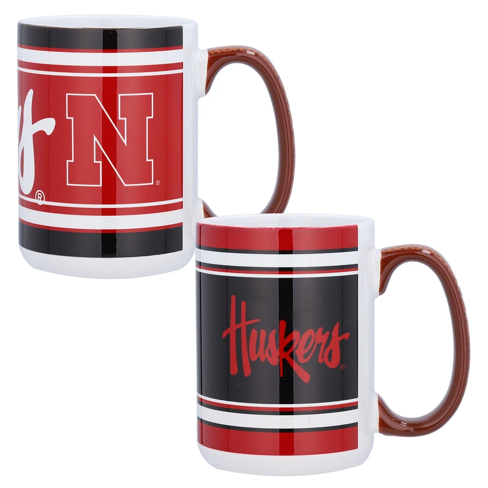 Huskers du Nebraska 15oz. Ensemble de 2 tasses Home & Away