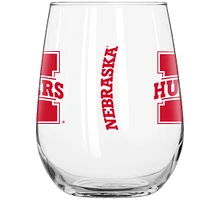 Verre à boisson incurvé de 16 oz des Nebraska Huskers pour le jour du match