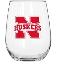 Verre à boisson incurvé de 16 oz des Nebraska Huskers pour le jour du match