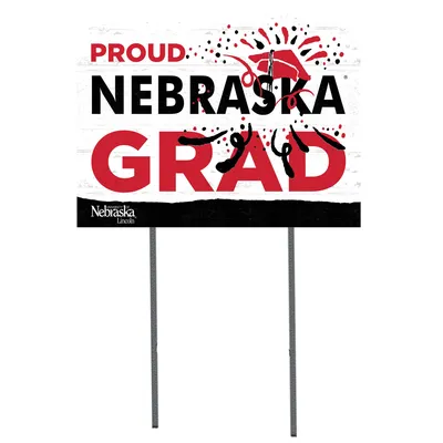 Nebraska Huskers 18'' x 24'' Proud Grad Yard Sign