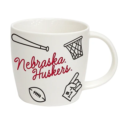 Huskers du Nebraska 18oz. Tasse de meneur de jeu